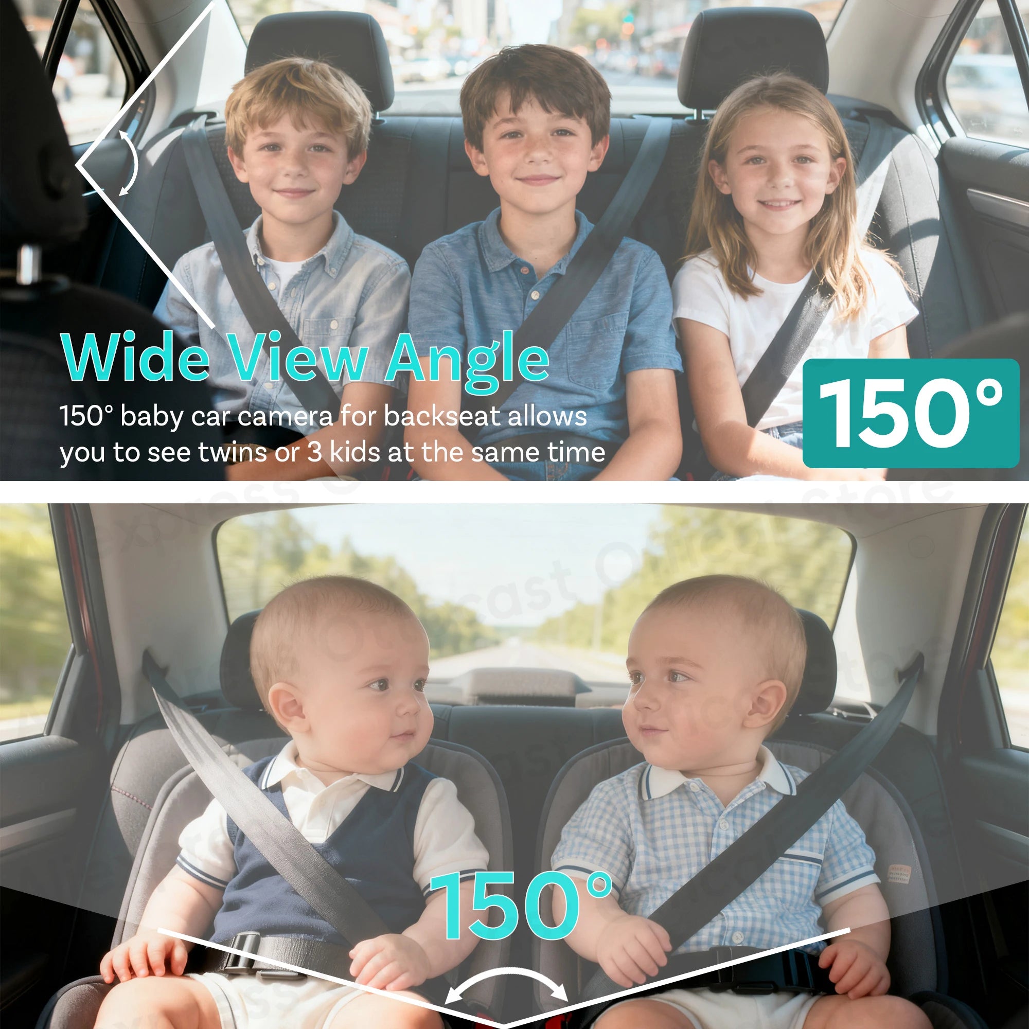 Ottocast Cabin Care Adapter Wireless CarPlay Car HD Camera for Baby Kids Car Accessories for Hyundai Benz Audi Chevrolet Kia